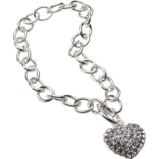 Bret Roberts Crystal Heart Charm Bracelet