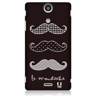 Head Case Designs Brown Le Moustache Design Snap on Back Case for Sony Xperia TX LT29i Cell Phones & Accessories