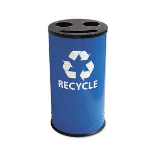 Round Three Compartment Recycling Container