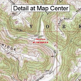 USGS Topographic Quadrangle Map   Florence, Indiana (Folded/Waterproof)  Outdoor Recreation Topographic Maps  Sports & Outdoors