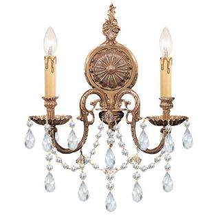 Crystorama Olde World 2 Light Candle Wall Sconce