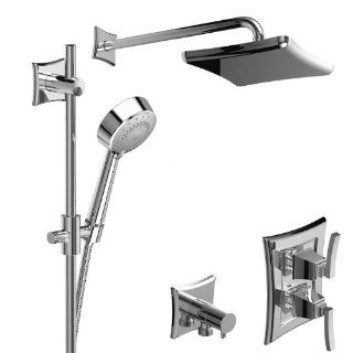 Riobel KIT 342EFLPN Eiffel 1/2" Thermostatic/Pressure Balance System with Hand Shower Rail and Shower Head   Tub And Shower Faucets  