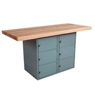 Shain Two Station Workbench with Six Locker Openings
