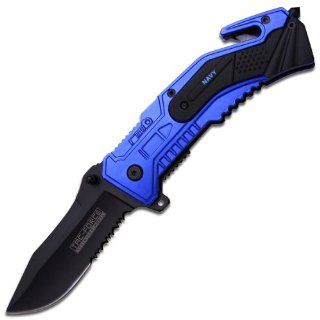 Tac Force TF 688NV Assisted Opening Folding Knife 4.5 Inch Closed  Blue Knife  Sports & Outdoors