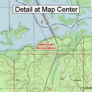 USGS Topographic Quadrangle Map   Wallace Lake, Louisiana (Folded/Waterproof)  Outdoor Recreation Topographic Maps  Sports & Outdoors