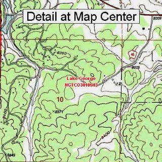 USGS Topographic Quadrangle Map   Lake George, Colorado (Folded/Waterproof)  Outdoor Recreation Topographic Maps  Sports & Outdoors