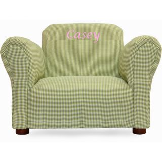 Little Furniture Upholstered Personalized Kids Gingham Mini Chair
