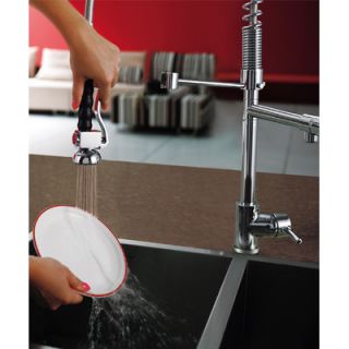 Vigo Single Handle Single Hole Swivel Spout Pre Rinse Bar Faucet
