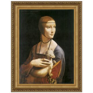 Design Toscano Lady with an Ermine, 1490 Replica Painting Canvas Art