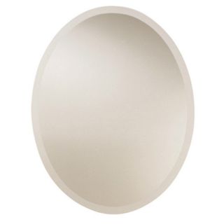 Large Frameless Oval Wall Mirror