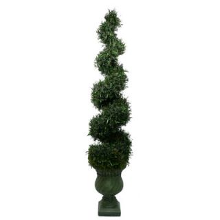 Laura Ashley Home 7 Silk Spiral Topiary with Decorative Planter