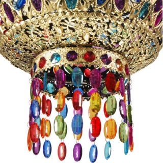 Oriental Furniture Dome of Jewels Hanging Lamp