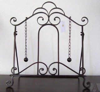 Antique Style Ornate Bible Cookbook Iron Stand  