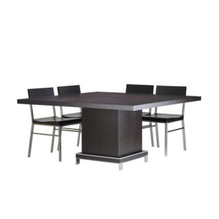 Force 5 Piece 60 Square Wood Top Dining Set