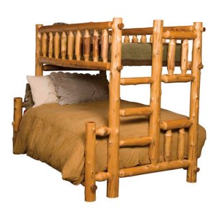 Fireside Lodge Traditional Cedar Log Bunk Bed with Built In Ladder