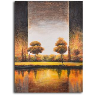 My Art Outlet Hand Painted Backlit Meadow Oil Canvas Art