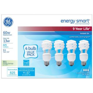 GE Lighting Soft White Spiral Compact Fluorescent Light Bulb (Pack of
