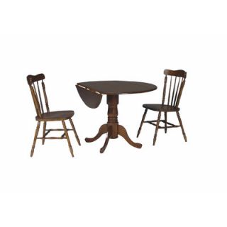 International Concepts Round 42 Dual Drop Leaf Dining Table