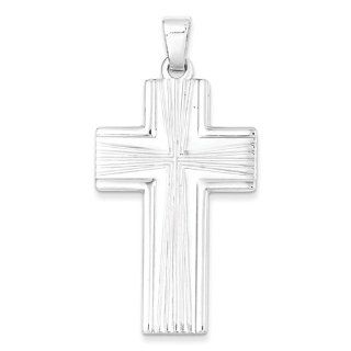 Sterling Silver Polished Cross Pendant Vishal Jewelry Jewelry