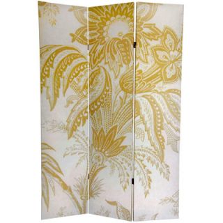 Oriental Furniture 71 Floral French Toilel 3 Panel Room Divider
