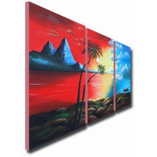 White Walls Hand Painted Perfect Paradise Canvas Art