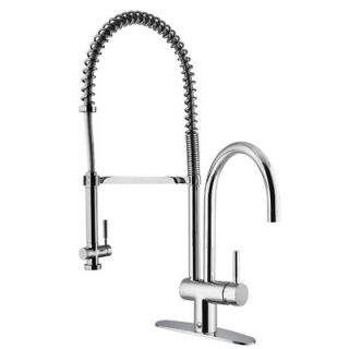 Vigo Single Handle Single Hole Bar Faucet with Deck Plate and Pull