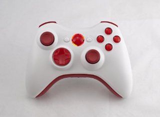Pure white/red Xbox 360 Modded Controller (Rapid Fire) COD Ghosts, MW3, Black Ops 2, MW2, MOD GAMEPAD Video Games