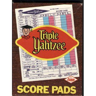 Triple Yahtzee Score Pads Toys & Games