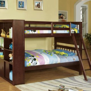 Braxton Twin over Twin Bunk Bed with Bookshelves