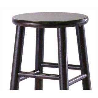 Winsome Bevel Seat 24 Counter Stool in Espresso (Set of 2)