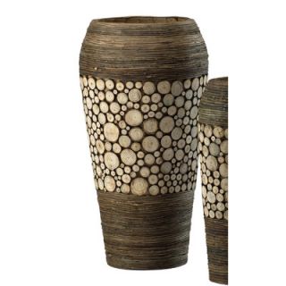 Cyan Design Wood Slice Oblong Vases in Birchwood and Walnut