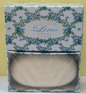 Saponificio Artigianale Fiorentino Lino Flax Single Soap Bar 10.5 Oz From Italy Health & Personal Care