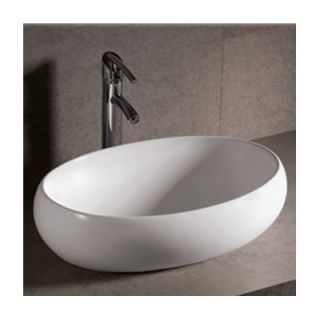 Whitehaus Collection Isabella Oval Bathroom Sink with Offset Center