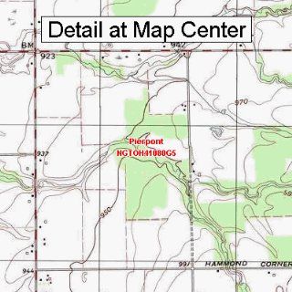 USGS Topographic Quadrangle Map   Pierpont, Ohio (Folded/Waterproof)  Outdoor Recreation Topographic Maps  Sports & Outdoors