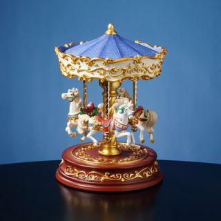 San Francisco Music Box Heritage 3 Horse Rotating Carousel Figurine
