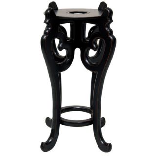 Oriental Furniture 10.5 Fishbowl Stand in Distressed Antiqued Black