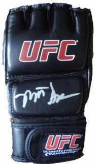 Matt "The Terror" Serra Autographed UFC Training Fight Glove W/PROOF, Picture of Matt Signing For Us, Ultimate Fighting Championship, Sherdog, Welterweight, Lightweight, UFC Champion, The Ultimate Fighter Sports Collectibles