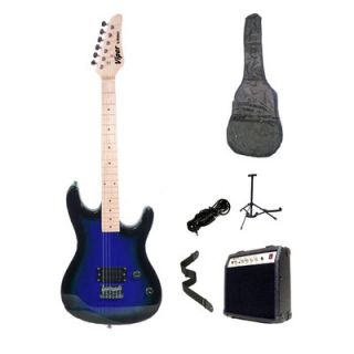 BGuitars Blue Burst Viper Electric Guitar Combo with Amplifier