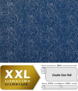 EDEM 698 92 Design paisley pattern quality non woven wallpaper textured wallcovering blue silver  10, 65 sqm (114 sq ft)    