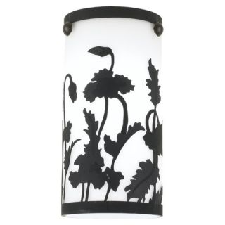 Ambiance Cased Glass Shade with Engraved Wildflower Pattern