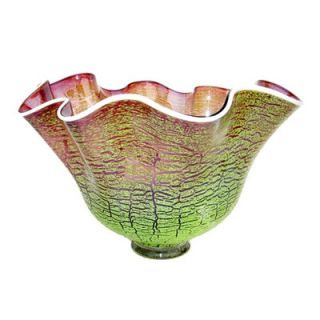 White Walls Hand Blown Cracked Glass Bowl