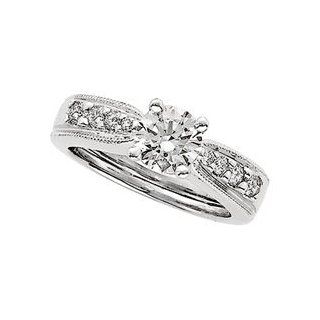 14K White Gold Bridal Enhancer Ring, Size 6 Jewelry