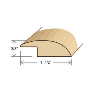 Moldings Online 0.34 x 1.5 Solid Hardwood Red Oak Overlap Reducer in