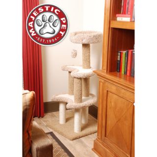 Majestic Pet Products 50 Carpeted Sherpa Moon Cat Tree