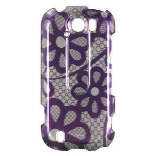 HTC MY TOUCH 4G SLIDE PURPLE LACE IMAGE PHONE PROTECTOR COVER Cell Phones & Accessories