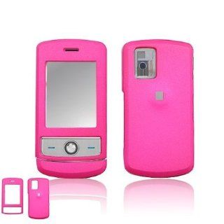 LG CU720 Shine Cell Phone Hot Pink Rubber Feel Protective Case Faceplate Cover