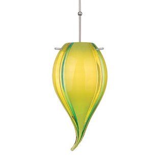 WAC Lighting MP 720 GR/DB Carnival 1 Light 12V MonoPoint Pendant with Green Art Glass Shade and Dark Bronze Finish   Ceiling Pendant Fixtures  