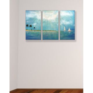 Stupell Industries Azure Breeze Triptych Wall Art
