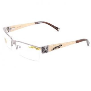Ed Hardy EHO 721 Mens Designer Eyeglasses   Gunmetal Clothing