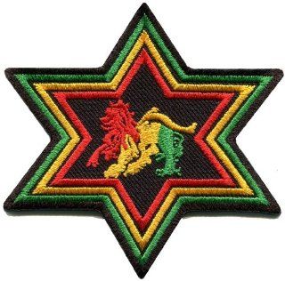 Lion of Judah Flag Star Rasta Rastafarian Reggae Applique Iron on Patch New G 16 Made of Thailand 